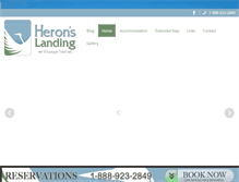 Tablet Screenshot of heronslandinghotel.com